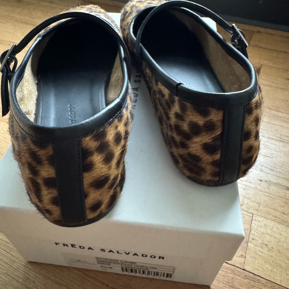 Freda Salvador Laurel Mary Jane, Limited Edition Leopard Haircalf, 7.5 - Picture 6 of 11